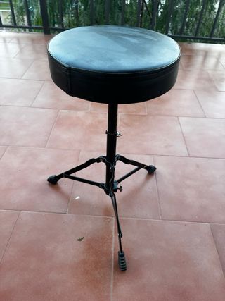 Asiento/Silla de Batería Ajustable Negro