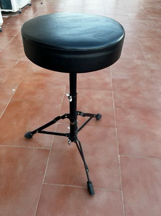 Asiento/Silla de Batería Ajustable Negro
