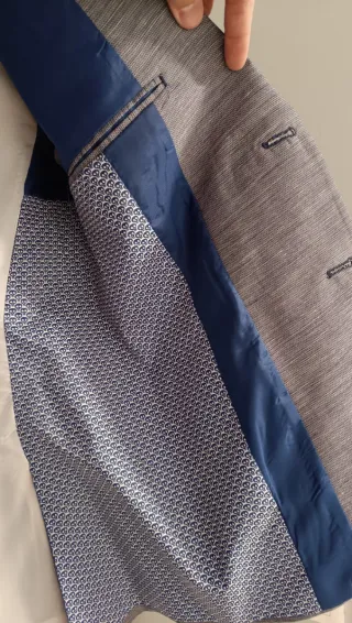 Traje Zara Gris y Azul Talla M