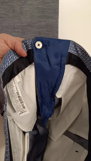 Traje Zara Gris y Azul Talla M