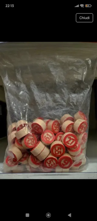 Numeri per tombola in legno