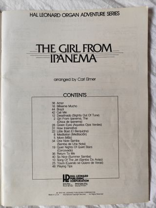 Libro Partituras Órgano Hal Leonard