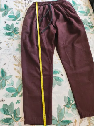 Pantaloni Donna Genius mistoLana Taglia L bordeaux