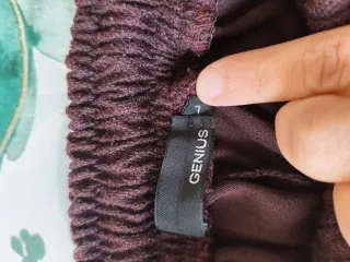 Pantaloni Donna Genius mistoLana Taglia L bordeaux