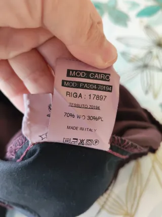 Pantaloni Donna Genius mistoLana Taglia L bordeaux