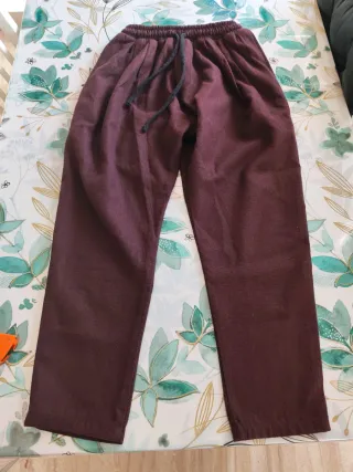 Pantaloni Donna Genius mistoLana Taglia L bordeaux