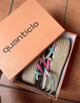 Espadrillas flatform con lacci