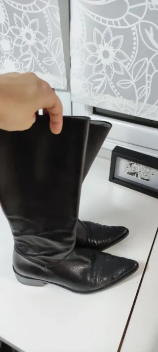 Botas de piel negras talla 38