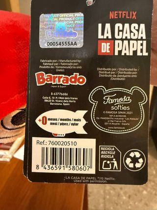 Peluche La Casa de Papel