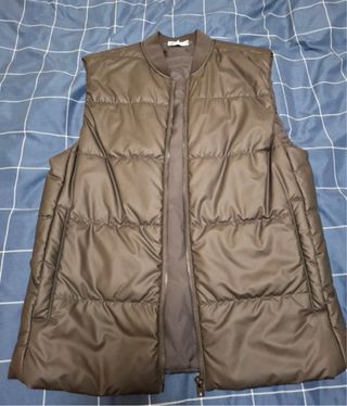 Chaleco acolchado hombre marrón