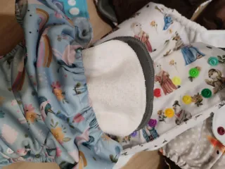 Pañales de tela y absorbentes