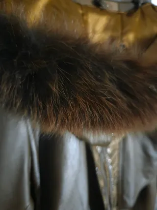 Chaquetón Piel Vintage Marrón Talla 46-48 Nuevo