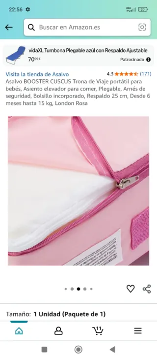 Trona de viaje portátil