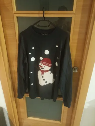 Jersey Navideño Muñeco Nieve Talla M