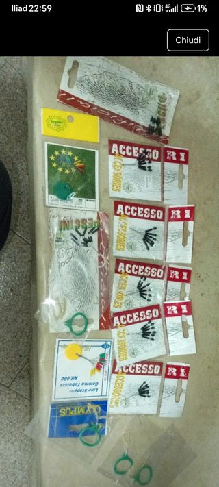 Lotto 13 confezioni stopper pesca