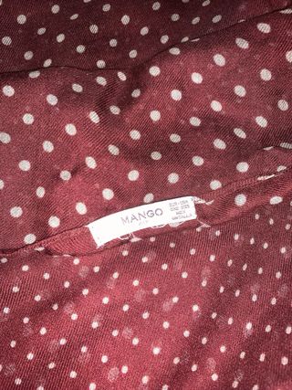 Pañuelo Mango lunares marrón y blanco