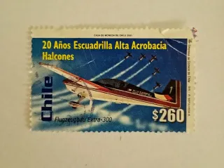 Sello Chile 20 Años Escuadrilla Halcones