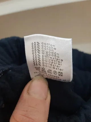 Pantaloni felpati bimba blu scuro