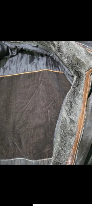 Chaqueta de piel Línea Selecta marrón