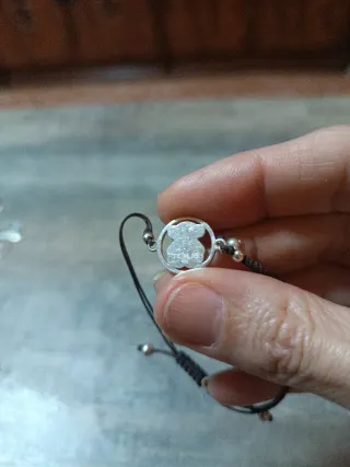 Pulsera Tous Cuarzo Rosa Plata