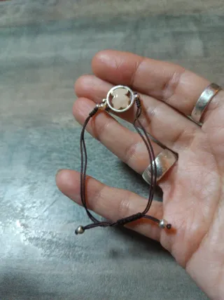 Pulsera Tous Cuarzo Rosa Plata