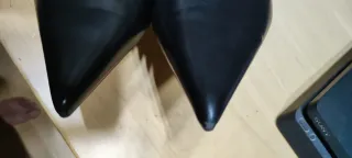 Zapatos Zara T-Strap Perlas Negro.