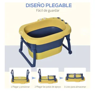 Bañera Bebé Homcom Plegable
