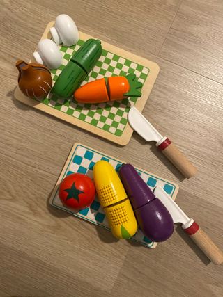 Juego Verduras Madera Montessori