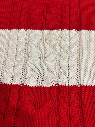 Jersey New Saks Rayas Rojo Blanco Mujer