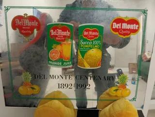 Insegna Specchio vintage Del Monte. Originale