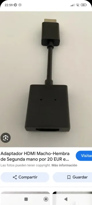 Adaptador HDMI Macho-Hembra 4K