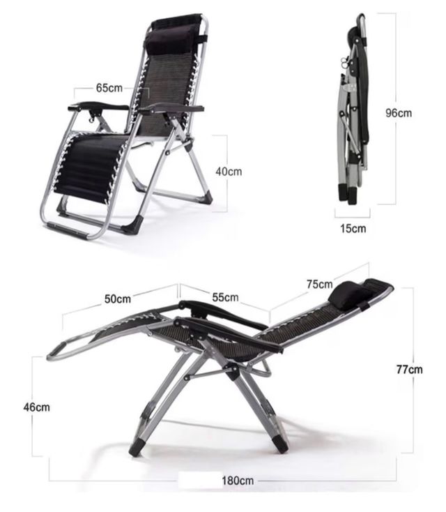 Silla de descanso reclinable gris
