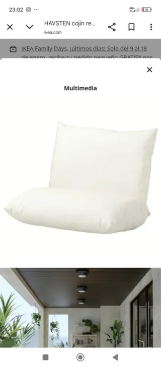 2 Cojín asiento exterior IKEA HAVSTEN