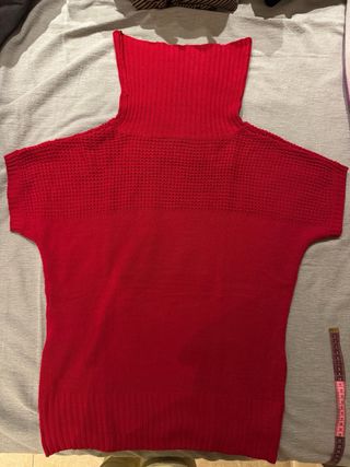 Jersey cuello alto manga corta botones