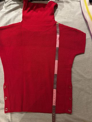 Jersey cuello alto manga corta botones