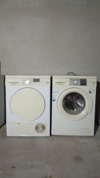 Lavadora y Secadora Blanca