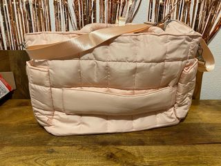 Bolsa Pañalera Bebé Rosa Acolchada