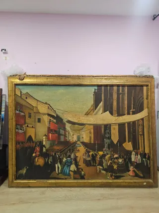 Pintura al óleo antigua