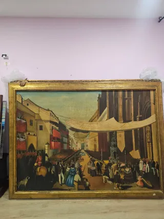 Pintura al óleo antigua