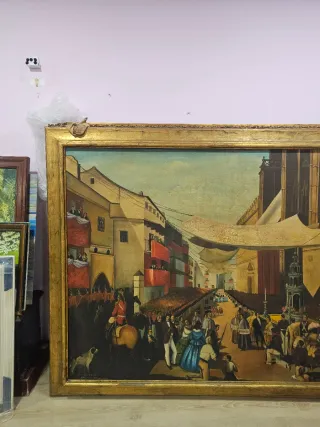 Pintura al óleo antigua