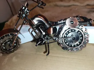 Moto Chopper Metal Reciclado