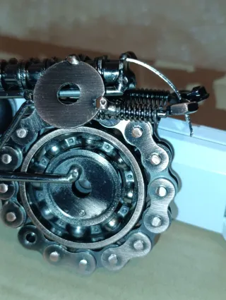 Moto Chopper Metal Reciclado