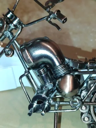 Moto Chopper Metal Reciclado