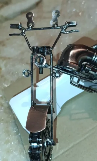 Moto Chopper Metal Reciclado