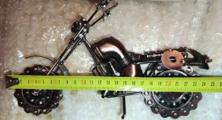 Moto Chopper Metal Reciclado