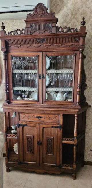 ⚜️Alacena Antigua Madera y Cristal⚜️