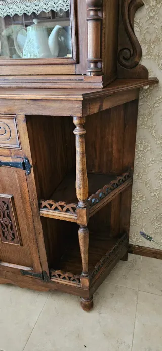 ⚜️Alacena Antigua Madera y Cristal⚜️