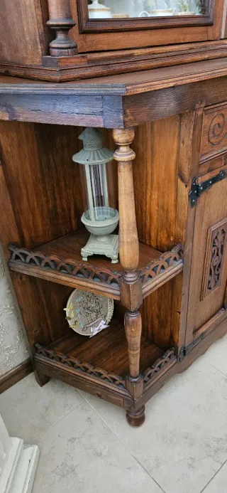⚜️Alacena Antigua Madera y Cristal⚜️