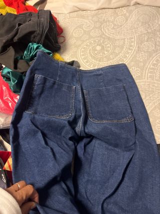 Pantalón ancho denim