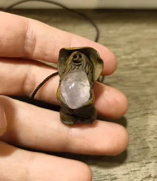 Ciondolo Folletto Quarzo Rosa